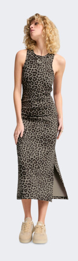 Платье Puma LEO LUXE Slim AOP Dress - 172723, фото 1 - интернет-магазин MEGASPORT