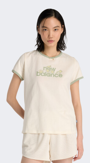 Футболка New Balance Flower Ringer T-Shirt - 174599, фото 1 - интернет-магазин MEGASPORT