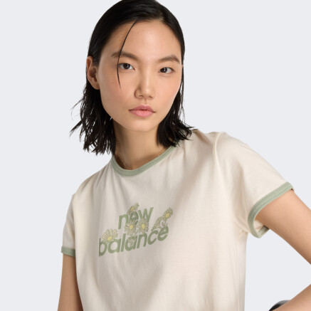 Футболка New Balance Flower Ringer T-Shirt - 174599, фото 4 - інтернет-магазин MEGASPORT