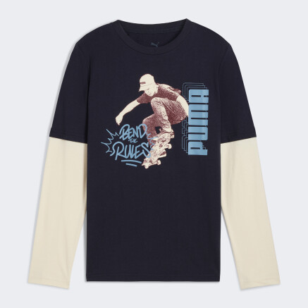 Лонгслів Puma дитячий MID90s Layered Longsleeve B - 175083, фото 4 - інтернет-магазин MEGASPORT
