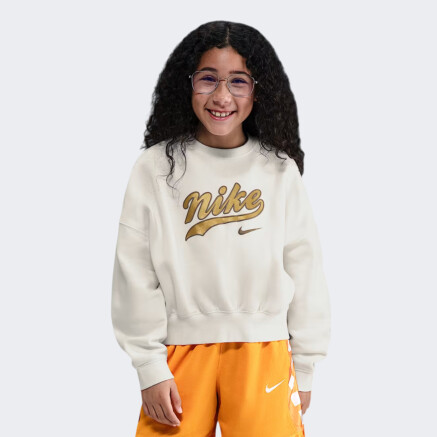 Кофта Nike дитяча G NSW TREND FLC CRP CREW - 175230, фото 1 - інтернет-магазин MEGASPORT