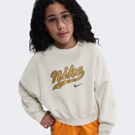 Кофта Nike дитяча G NSW TREND FLC CRP CREW - 175230, фото 5 - інтернет-магазин MEGASPORT