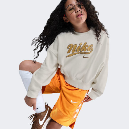 Кофта Nike дитяча G NSW TREND FLC CRP CREW - 175230, фото 4 - інтернет-магазин MEGASPORT