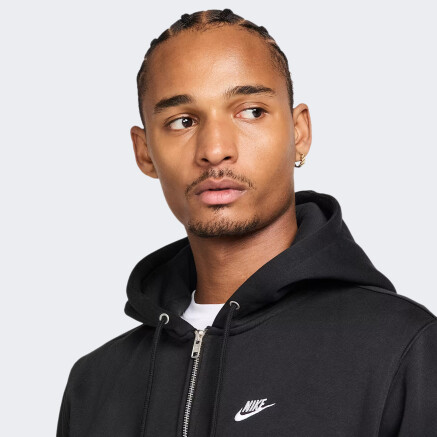 Кофта Nike M NK CLUB BB FZ HOODIE - 175358, фото 4 - інтернет-магазин MEGASPORT