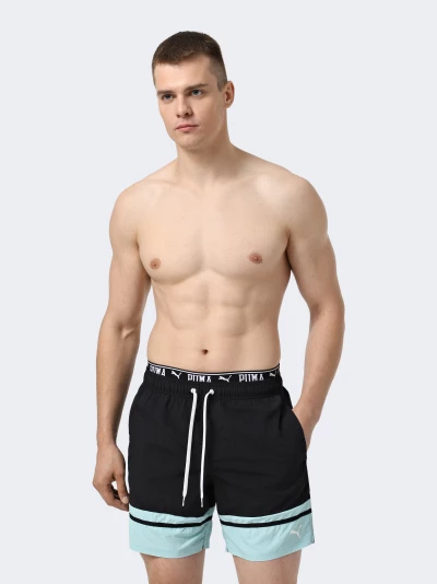 Шорти Puma SWIM MEN COLOUR BLOCK MID SHORTS 1P - 173743, фото 1 - інтернет-магазин MEGASPORT