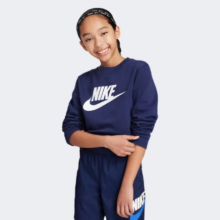 Кофта Nike K NSW CLUB FLC CREW LS HBR - 168627, фото 1 - інтернет-магазин MEGASPORT
