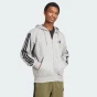 Кофта Adidas M 3S FL FZ HD, фото 3 - інтернет магазин MEGASPORT