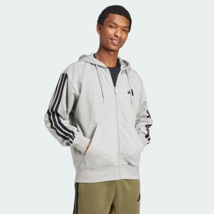 Кофта Adidas M 3S FL FZ HD - 175680, фото 3 - інтернет-магазин MEGASPORT