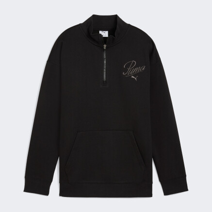 Кофта Puma ESS SCRIPT Relaxed High-Neck Half-Zip Crew FL - 175748, фото 1 - інтернет-магазин MEGASPORT