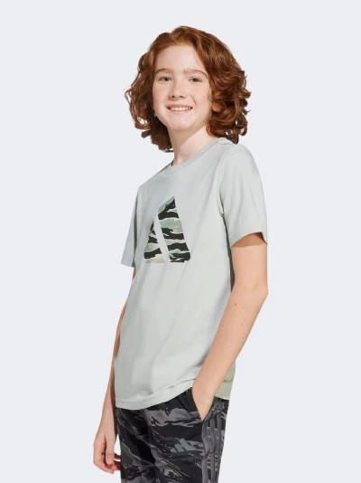 Футболка Adidas J CAMO LOGO TEE - 173421, фото 1 - інтернет-магазин MEGASPORT