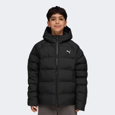 Synthetic Hooded Puffer Jacket