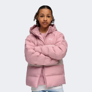 Synthetic Hooded Puffer Jacket