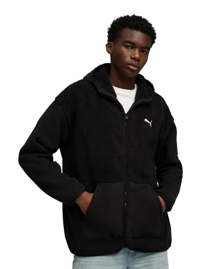 Кофта Puma ESS ELEVATED Relaxed Winterized Full-zip Hoodie Sherpa - 176590, фото 1 - інтернет-магазин MEGASPORT