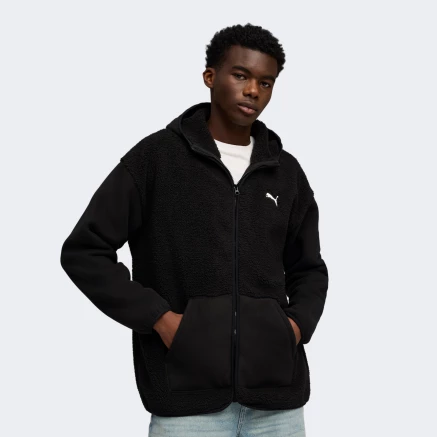 Кофта Puma ESS ELEVATED Relaxed Winterized Full-zip Hoodie Sherpa - 176590, фото 1 - інтернет-магазин MEGASPORT