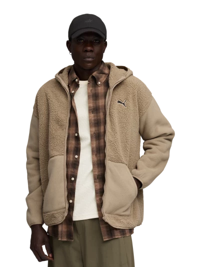 Кофта Puma ESS ELEVATED Relaxed Winterized Full-zip Hoodie Sherpa - 176591, фото 1 - інтернет-магазин MEGASPORT
