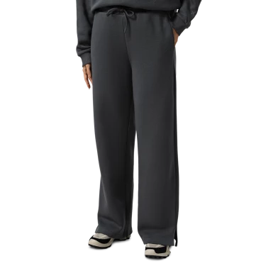 women's brushed terry straight hem pants