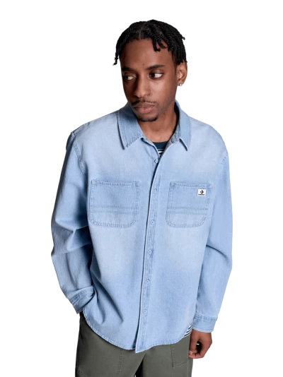 Сорочка Converse LS DENIM SHIRT - 177036, фото 1 - інтернет-магазин MEGASPORT