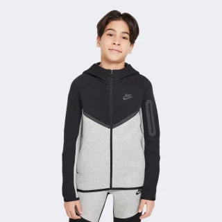 Кофта Nike B NSW TCH FLC FZ - PD 8-16 років | Колір: сірий,чорний