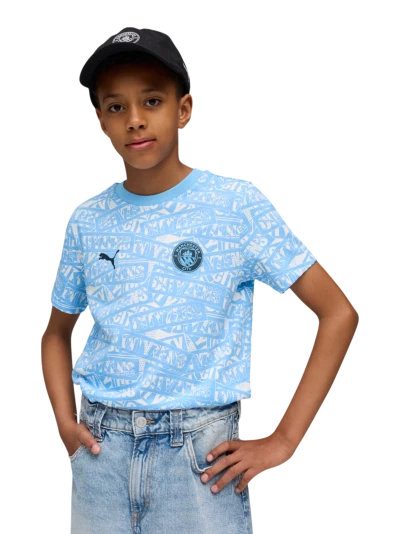 Футболка Puma MCFC FtblCulture Tee AOP Jr 174627 купити в MEGASPORT, фото 1 Футболка Puma MCFC FtblCulture Tee AOP Jr - 174627, фото 1 - інтернет-магазин MEGASPORT