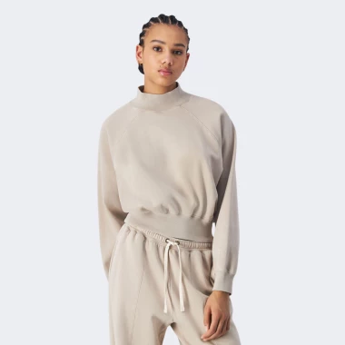 mock turtle neck long sleeves sweatshirt