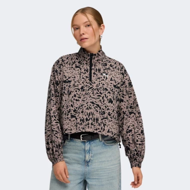 ESS GRAPHIC Animal Relaxed AOP Woven Half-Zip