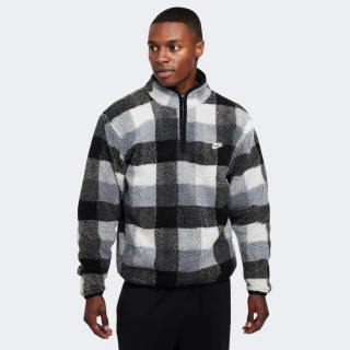 Кофта Nike M NK CLUB SSNL WNTRZD AOP HZ | Цвет: черный,белый