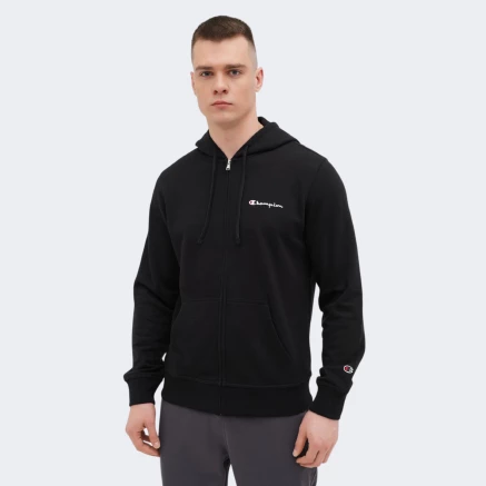 Кофта Champion full zip hoodie sweatshirt | Цвет: черный | купить