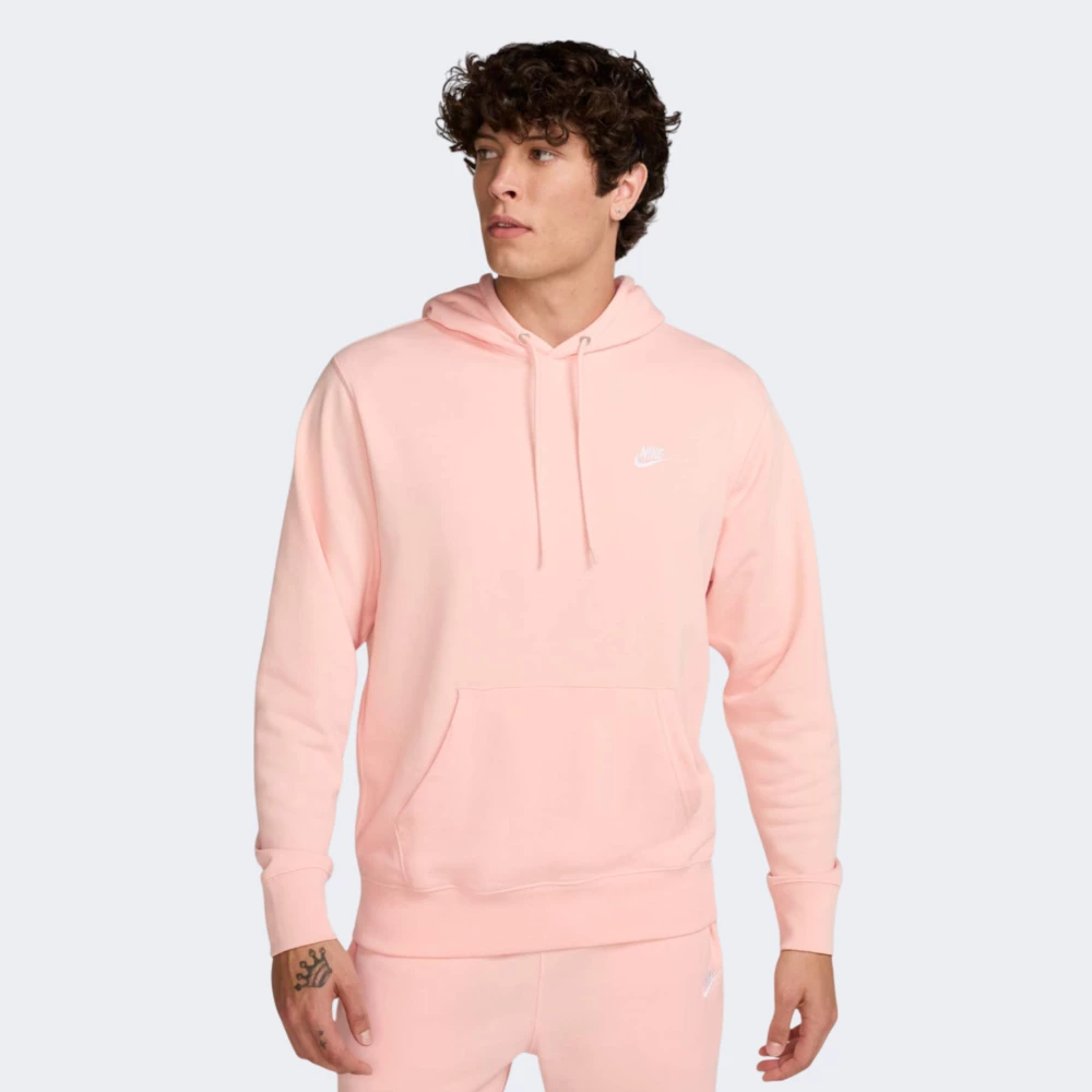 Кофта Nike M NK CLUB FT PO HOODIE | Цвет: розовый | купить в