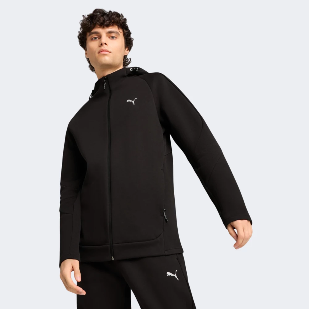 ユキ★ESSENTIAL レイヤードデザインリブトップス ブラック Кофта Puma EVOSTRIPE Full-Zip Hoodie DK | Цвет: черный | купить в