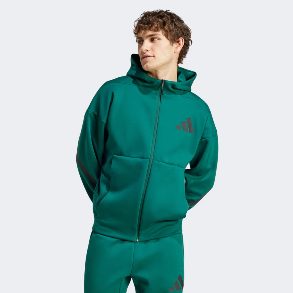 Кофта Adidas M Z.N.E. FZ | Цвет: зеленый | купить в интернет