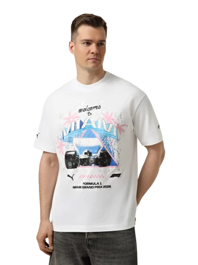 Футболка Puma F1 Miami Washed Graphic Tee - 180285 Футболка Puma F1 Miami Washed Graphic Tee - 180285