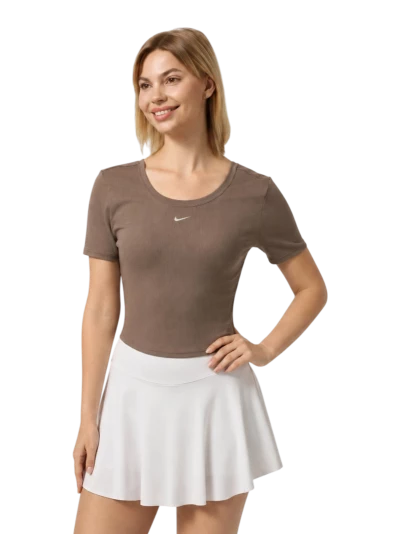 Футболка Nike W NSW NK CHLL KNT MRIB SS TOP - 180057 Футболка Nike W NSW NK CHLL KNT MRIB SS TOP - 180057