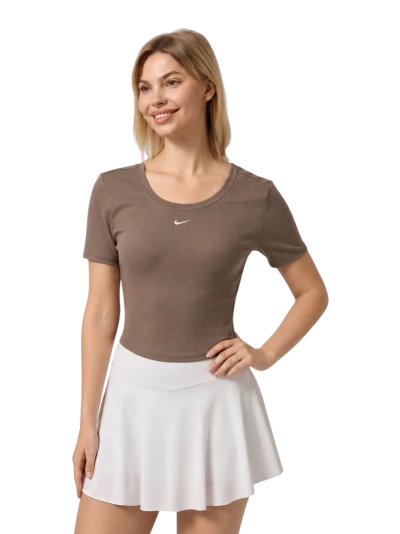 Футболка Nike W NSW NK CHLL KNT MRIB SS TOP - 180057 Футболка Nike W NSW NK CHLL KNT MRIB SS TOP - 180057