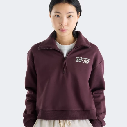 Кофта New Balance Athletics Premium Logo Oversized Half Zip - 184339 Кофта New Balance Athletics Premium Logo Oversized Half Zip - 184339