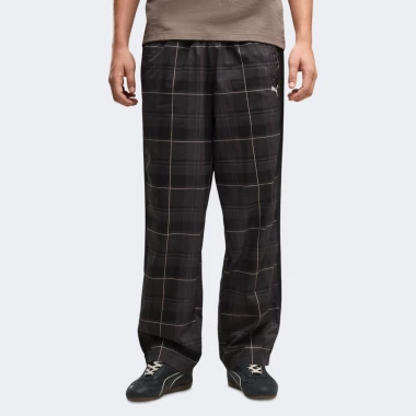 T7 Relaxed Tartan Woven Track Pants op T7 Relaxed Tartan Woven Track Pants op