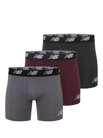 Спідня білизна New Balance Mens Premium 6 Inch Boxer Brief with Fly 3 Pack - 186517