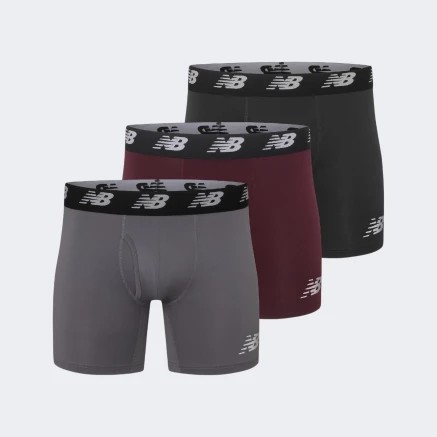 Спідня білизна New Balance Mens Premium 6 Inch Boxer Brief with Fly 3 Pack - 186517 Спідня білизна New Balance Mens Premium 6 Inch Boxer Brief with Fly 3 Pack - 186517
