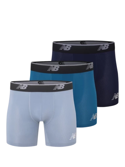 Спідня білизна New Balance Mens Mesh 5 Inch Boxer Brief No Fly 3 Pack - 186519