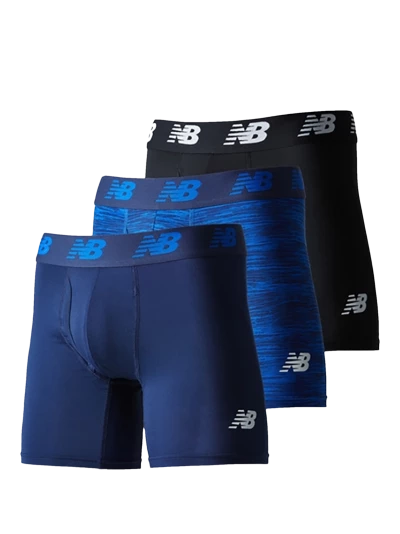 Спідня білизна New Balance Mens Premium 6 Inch Boxer Brief with Fly 3 Pack - 187066