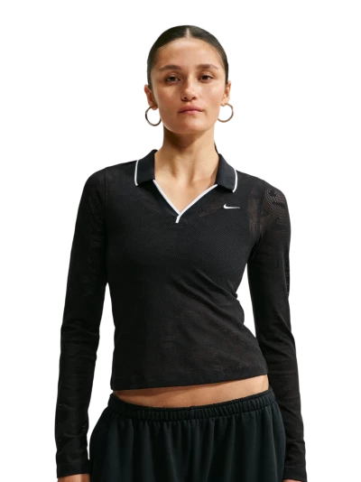 Поло Nike W NK CHLL KNT LS STCH LACE TOP - 189484
