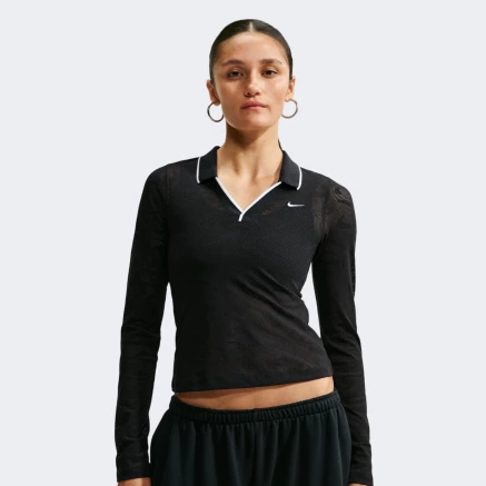 Поло Nike W NK CHLL KNT LS STCH LACE TOP - 189484 Поло Nike W NK CHLL KNT LS STCH LACE TOP - 189484